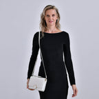 Designer Inspired 2-in-1 PU Crossbody Bag (Size 21x8x14 cm) - White