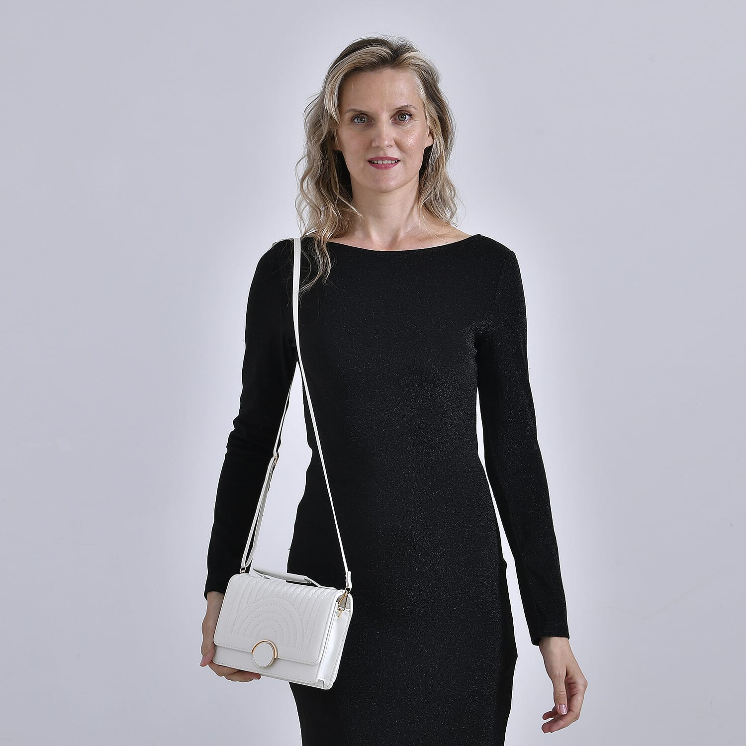 Designer Inspired 2-in-1 PU Crossbody Bag (Size 21x8x14 cm) - White