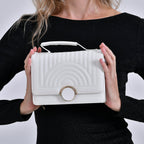 Designer Inspired 2-in-1 PU Crossbody Bag (Size 21x8x14 cm) - White