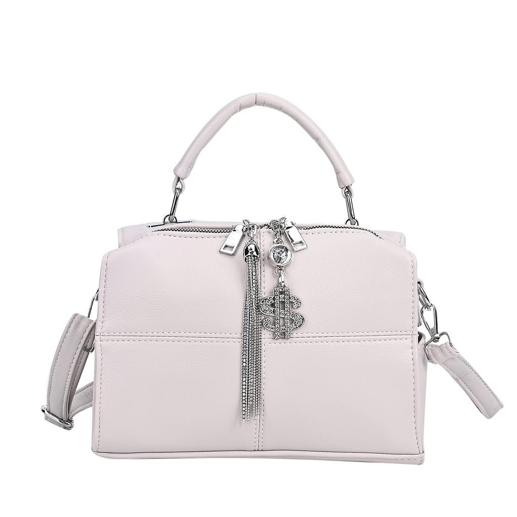 PU Patterned Crossbody Bag (Size 25x13x18 cm) - Grey & Black