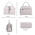 PU Patterned Crossbody Bag (Size 25x13x18 cm) - Grey & Black