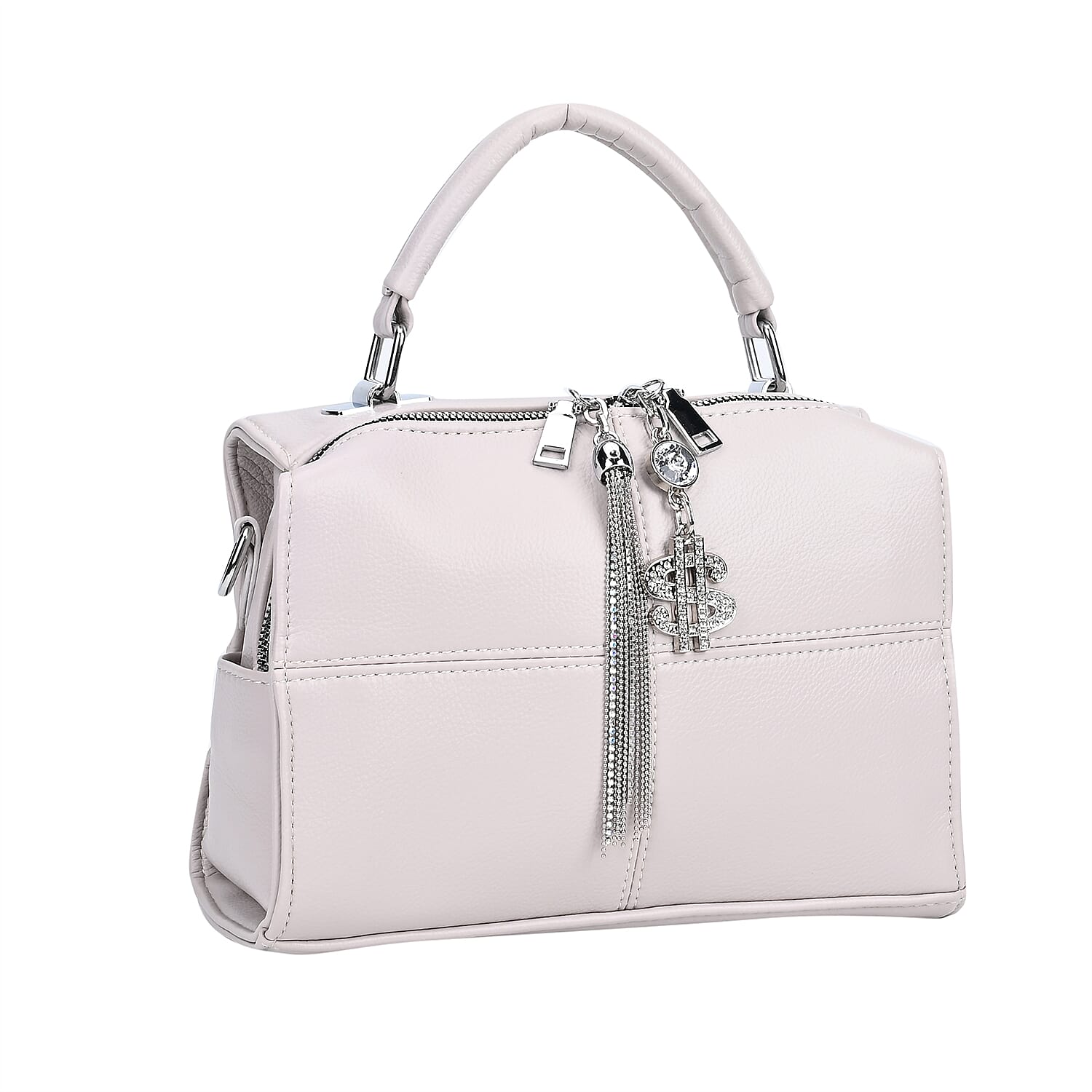 PU Patterned Crossbody Bag (Size 25x13x18 cm) - Grey & Black
