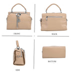 Leatherette Crossbody Bag with Tassel - Dollar Accessories - Khaki