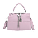Leatherette Crossbody Bag with Tassel - Dollar Accessories - Lavender