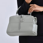 Leatherette Crossbody Bag with Tassel - Dollar Accessories - Olive