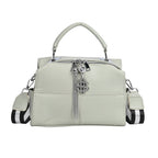 Leatherette Crossbody Bag with Tassel - Dollar Accessories - Olive