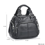 Solid Multi Pocket Crossbody Bag (Size 27x15x19 cm) - Black