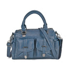 PU Patterned Crossbody Bag (Size 28x14x16 cm) - Blue & Black