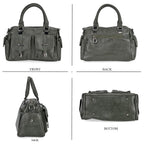 PU Patterned Crossbody Bag (Size 28x14x16 cm) - Green & Black