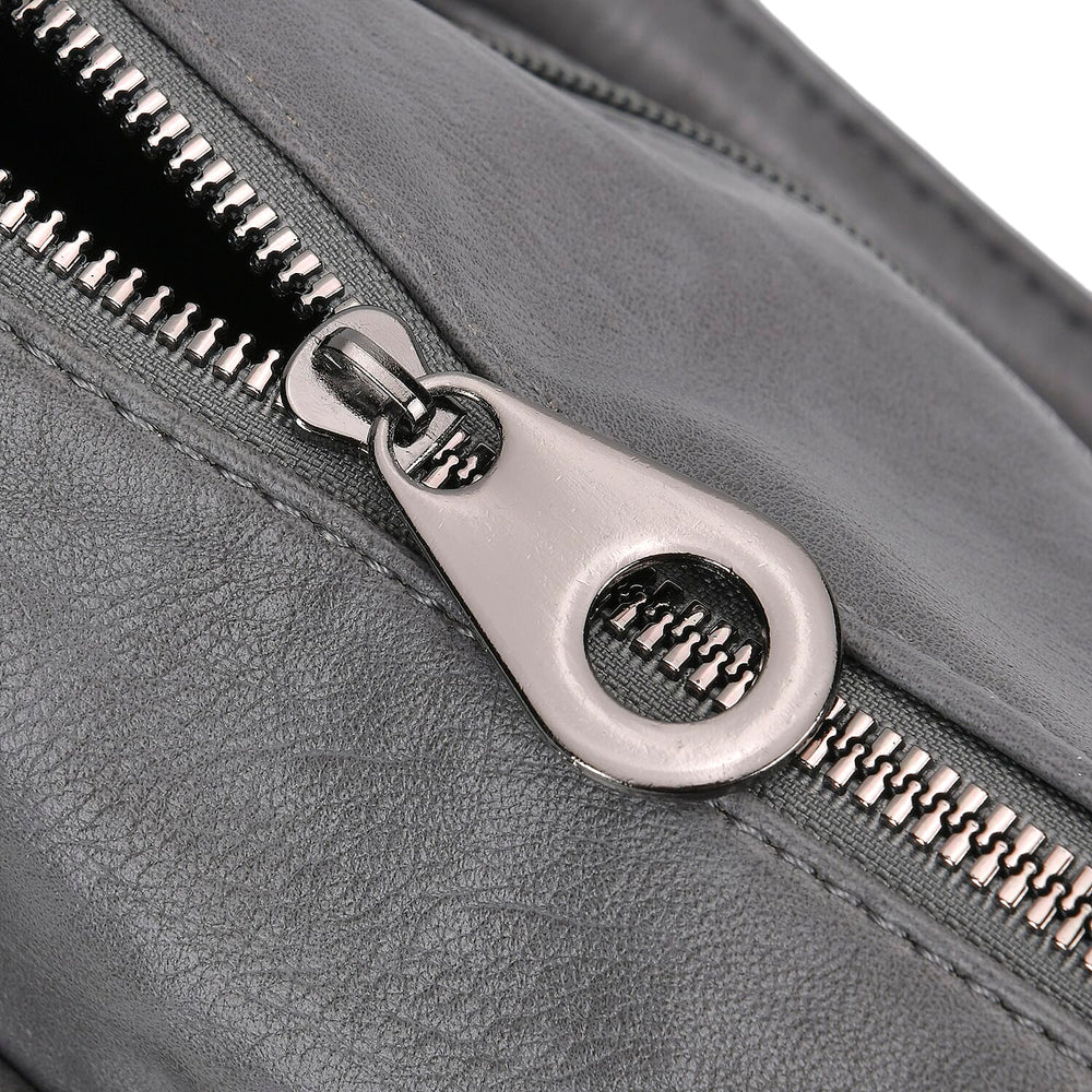PU Patterned Crossbody Bag (Size 28x14x16 cm) - Grey & Black