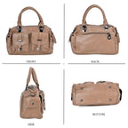PU Patterned Crossbody Bag (Size 28x14x16 cm) - Khaki & Black