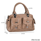 PU Patterned Crossbody Bag (Size 28x14x16 cm) - Khaki & Black