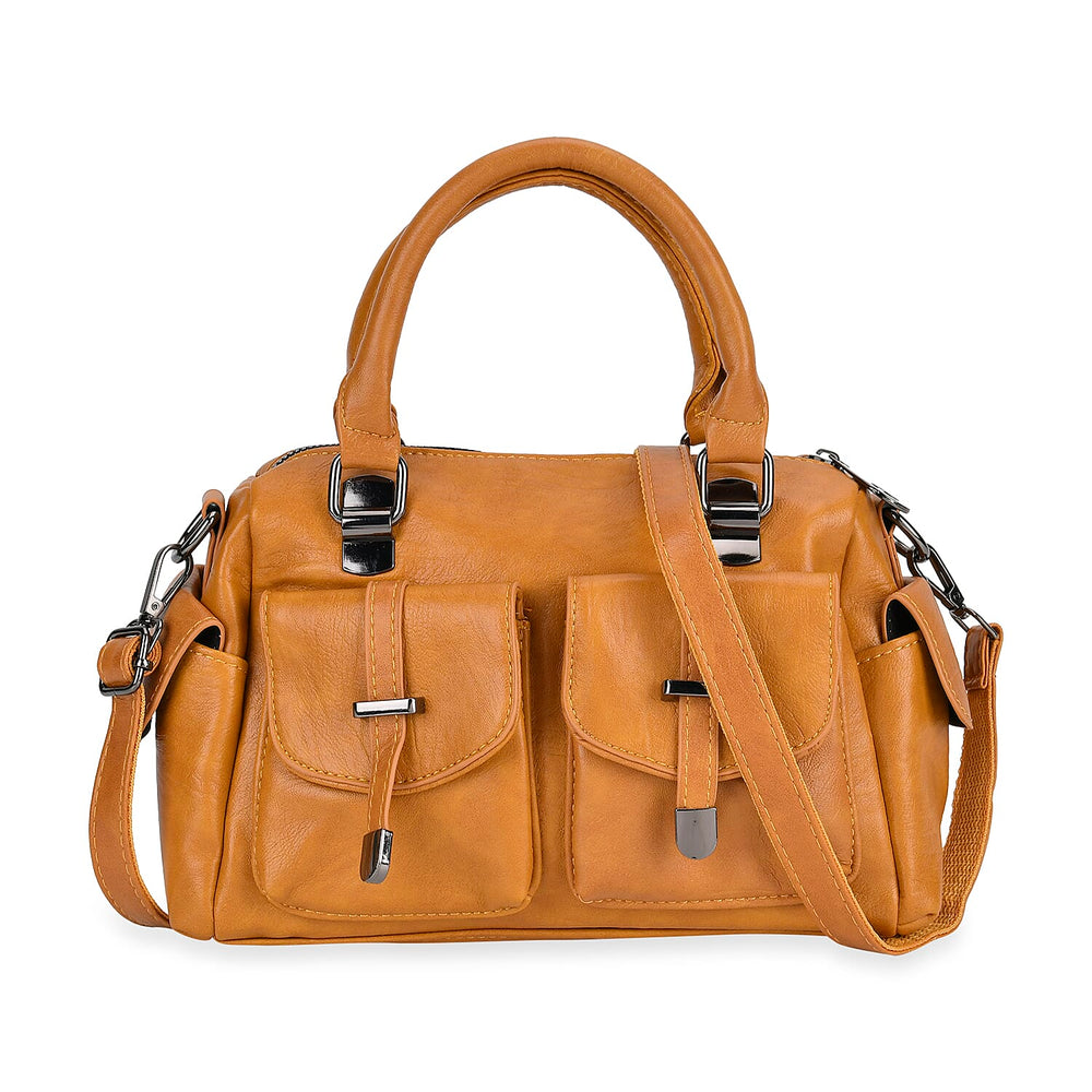 PU Patterned Crossbody Bag (Size 28x14x16 cm) - Yellow & Black