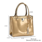 PU Patterned Crossbody Bag (Size 30x13x25 cm) - Gold & Gold