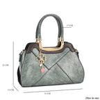 Leatherette Crossbody Bag with Four-Leaf Clover Hanging - Green
