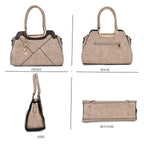 Leatherette Crossbody Bag with Four-Leaf Clover Hanging - Khaki