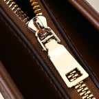 Leatherette Tote Bag with Pouch - Off White