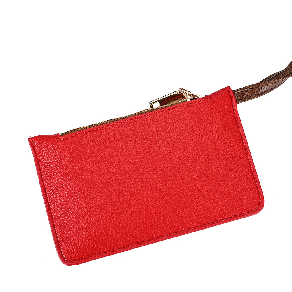 Leatherette Tote Bag with Pouch - Red