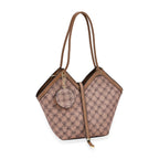 PU Patterned Tote Bag (Size 38x51x13 cm) - Brown & Coffee
