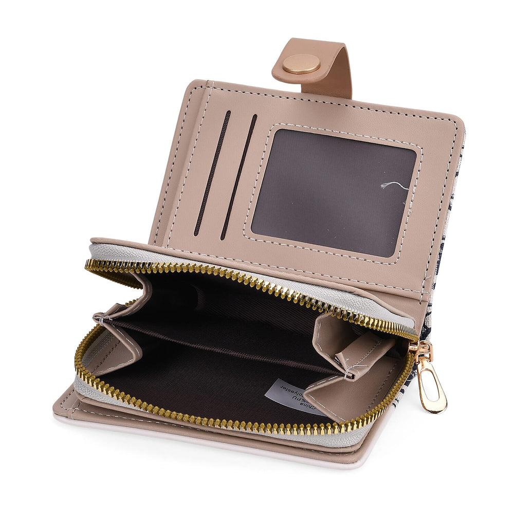 Set of 2- Letter D Pattern Clutch - Short Wallet - Blue