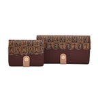 DESIGNER INSPIRED - Set of 2 Wallet - Brown