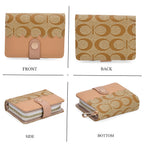 SET OF 2 - Double C Print Clutch - Short Wallet - Yellow