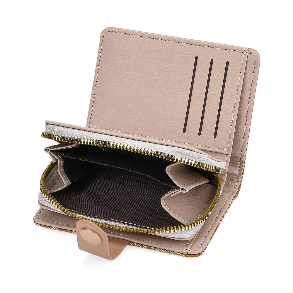 SET OF 2 - Double C Print Clutch - Short Wallet - Yellow