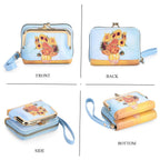 Sunflower Print RFID Wallet - Blue