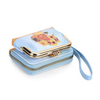 Sunflower Print RFID Wallet - Blue