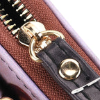 Mona-Lisa Print RFID Wallet - Brown