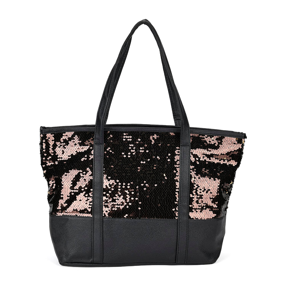 Sequin Tote Bag (Size 45x14x29 cm) - Bronze