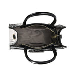 Snake Embossed Crossbody Bag - Black
