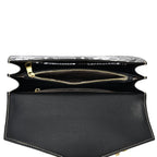 PU Snakeskin Crossbody Bag (Size 24x9x16 cm) - Black