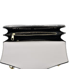 New Designer Launch GUANCHI New York Snakeskin Crossbody Bag - White - Black