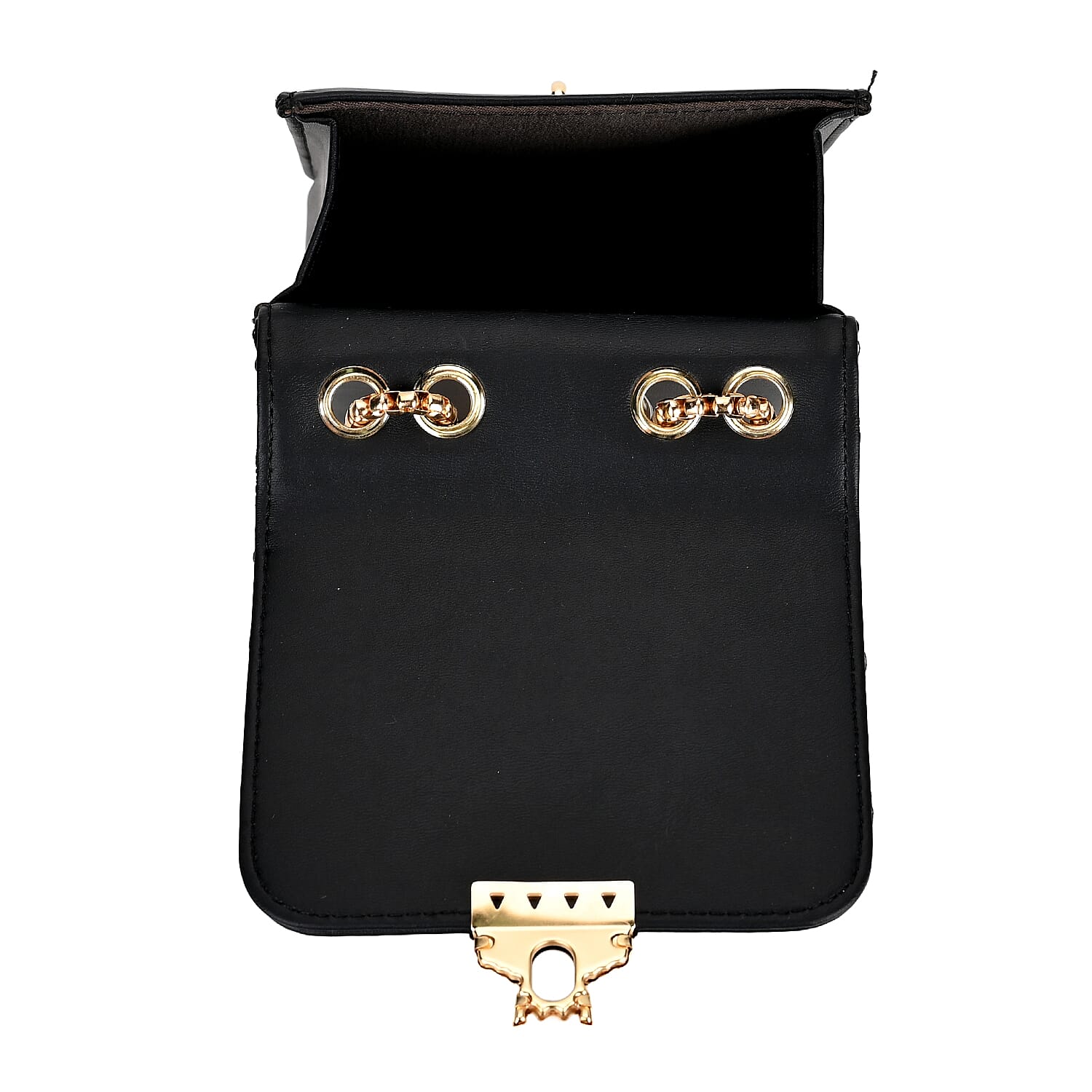 Elegant Monogram Quilted Phone Bag with Matching Clutch Card Holder - Black