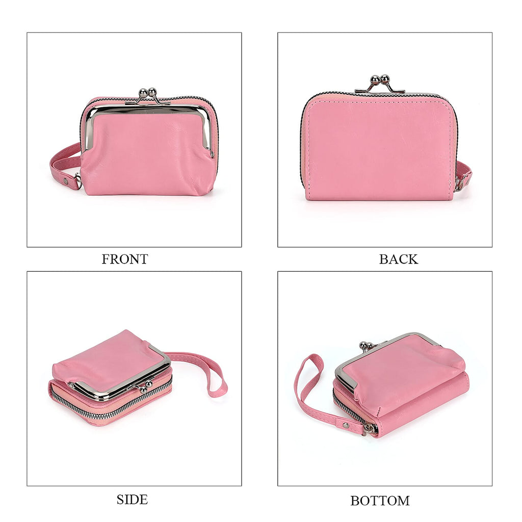 Elegant Monogram Quilted Phone Bag with Matching Clutch Card Holder - Dusty Pink