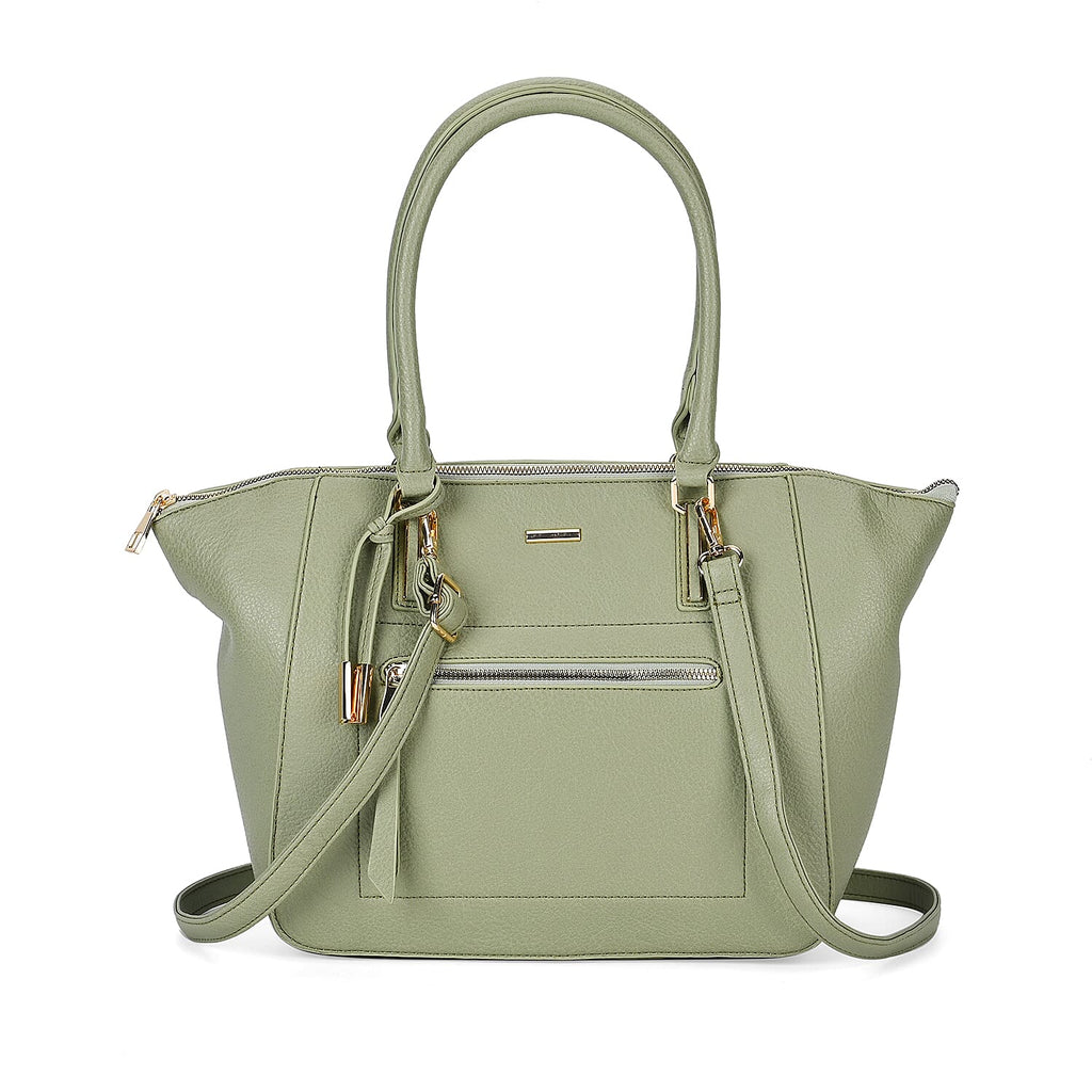 ONE TIME CLOSEOUT DEAL - Large Convertible Fully Lined Crossbody Bag  - Olive