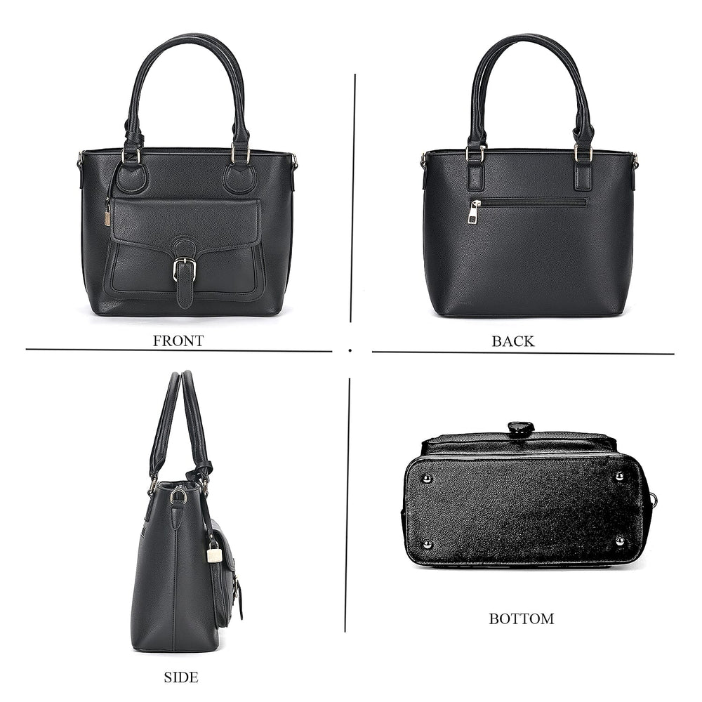 Solid Satchel Crossbody Bag - Black
