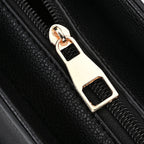 Solid Satchel Crossbody Bag - Black