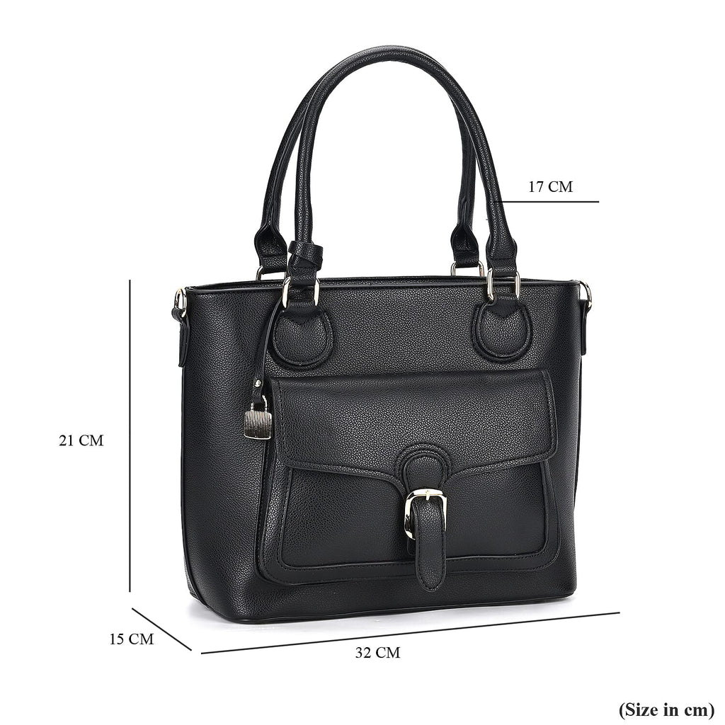 Solid Satchel Crossbody Bag - Black