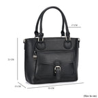 Solid Satchel Crossbody Bag - Black