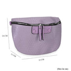 Leatherette Weave Pattern Bag - Lavender