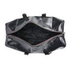 Designer Inspired Travel Duffle Bag with Shoulder Strap - Black