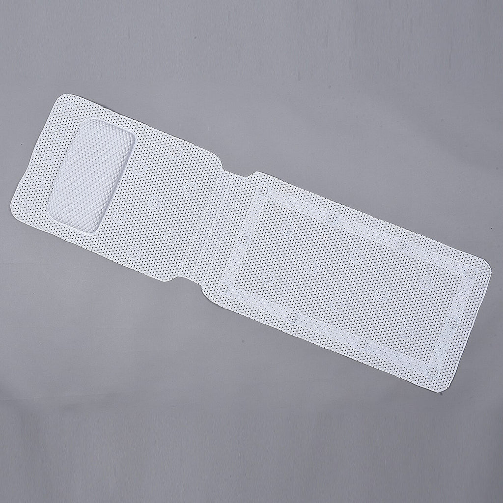 MSPA Antislip Bathtub Scrubbing Mat with Pillow - Grey