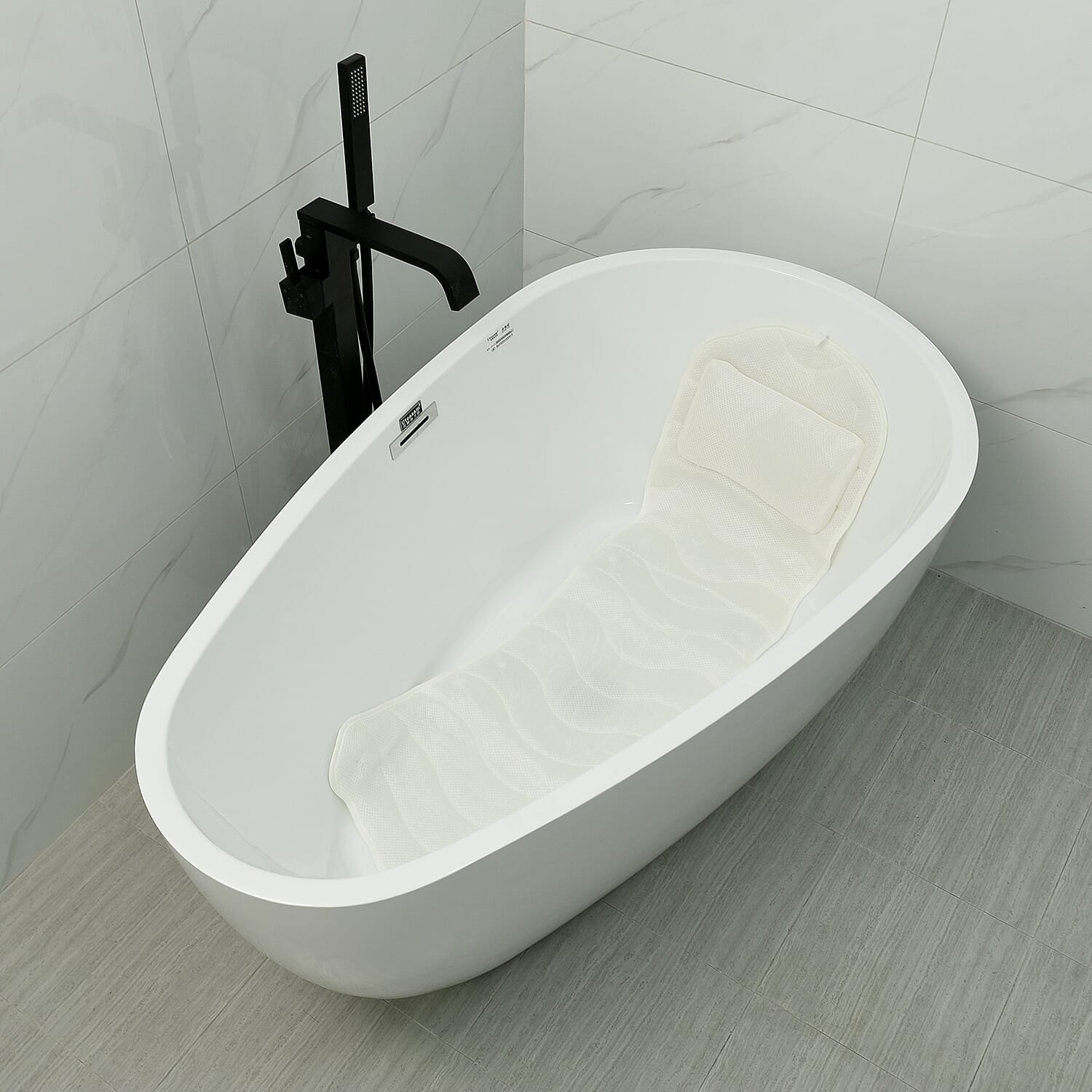 3D Gridding Screen Cloth Bathtub Backpad (Size 115x40Cm)