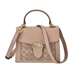 New Designer Launch GUANCHI New York Oval Pattern Cossbody Bag With Handle Drop - Shoulder Strap - Apricot