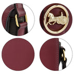 New Designer Launch GUANCHI New York Top Flap Crossbody Bag With Handle Drop - Adjustable Shoulder Strap - Burgundy - Coffee