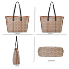 GUANCHI New York Tote Bag With Wristlet - Tan