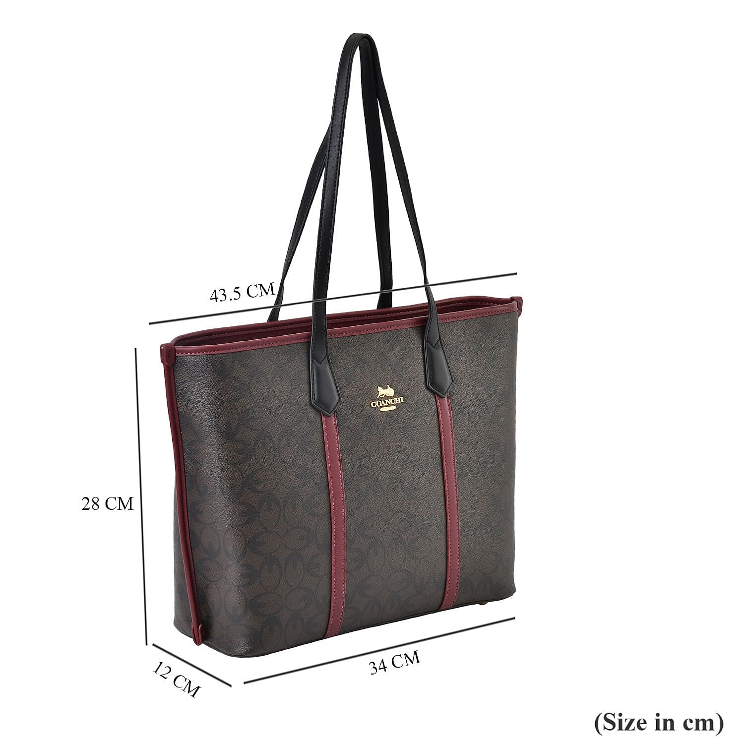New Designer Launch GUANCHI New York Tote Bag With Wristlet- Black