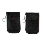 Set of 2 Black RFID Anti-Magnetic Card Holders (Size 14.5x9 cm) - Black